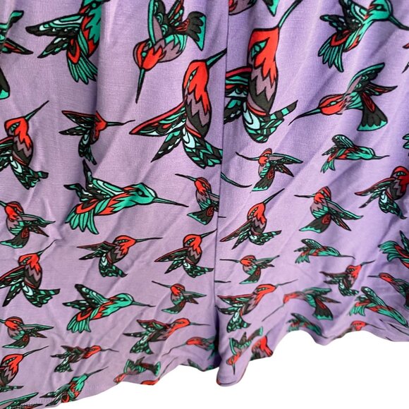 MeUndies Womens Hummingbird Print Purple Summer Dress 2XL - Picture 4 of 7